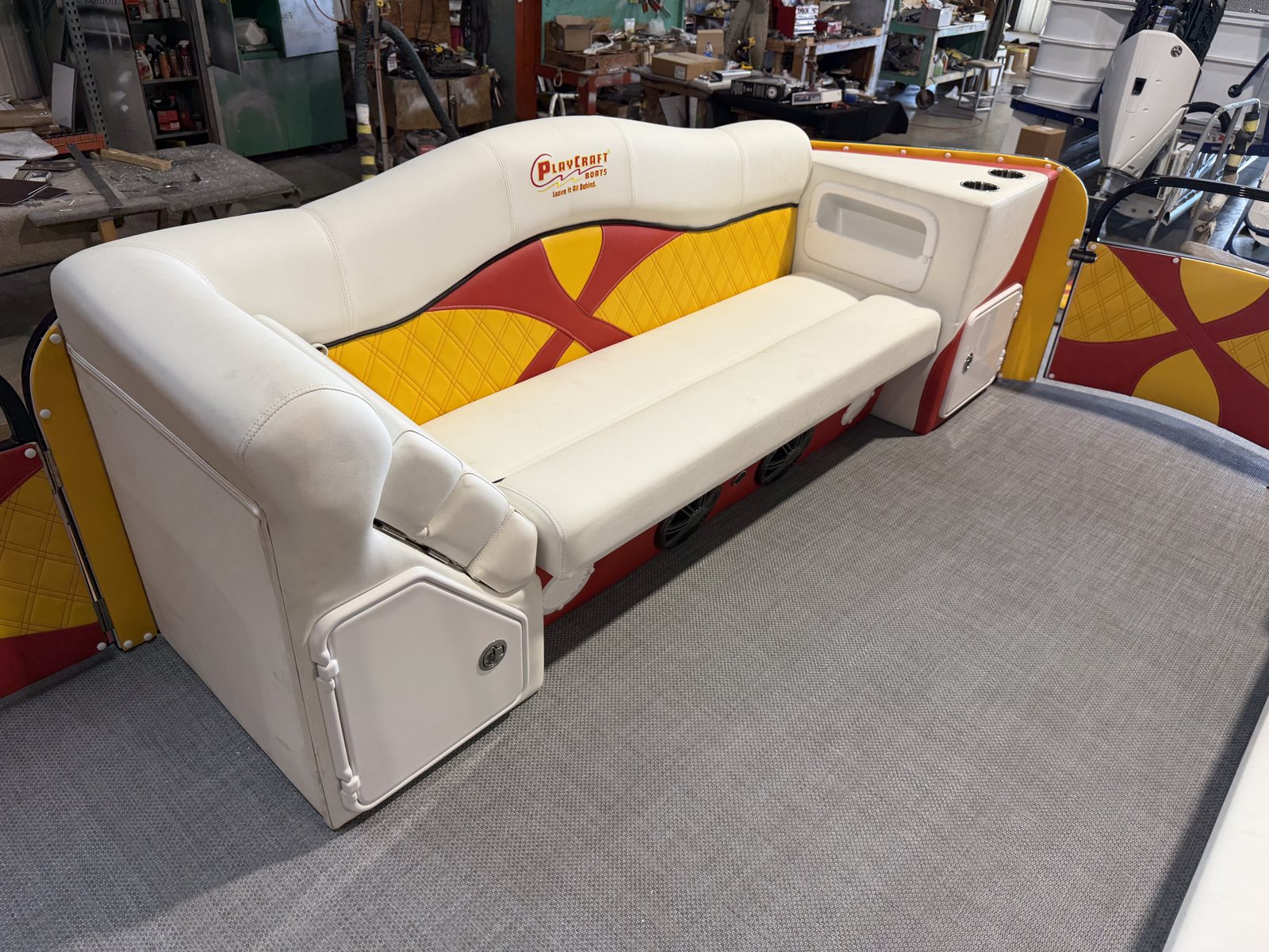 2027 PlayCraft 2700 Xtreme – Red, Yellow, Black & White – chiefs interior 16