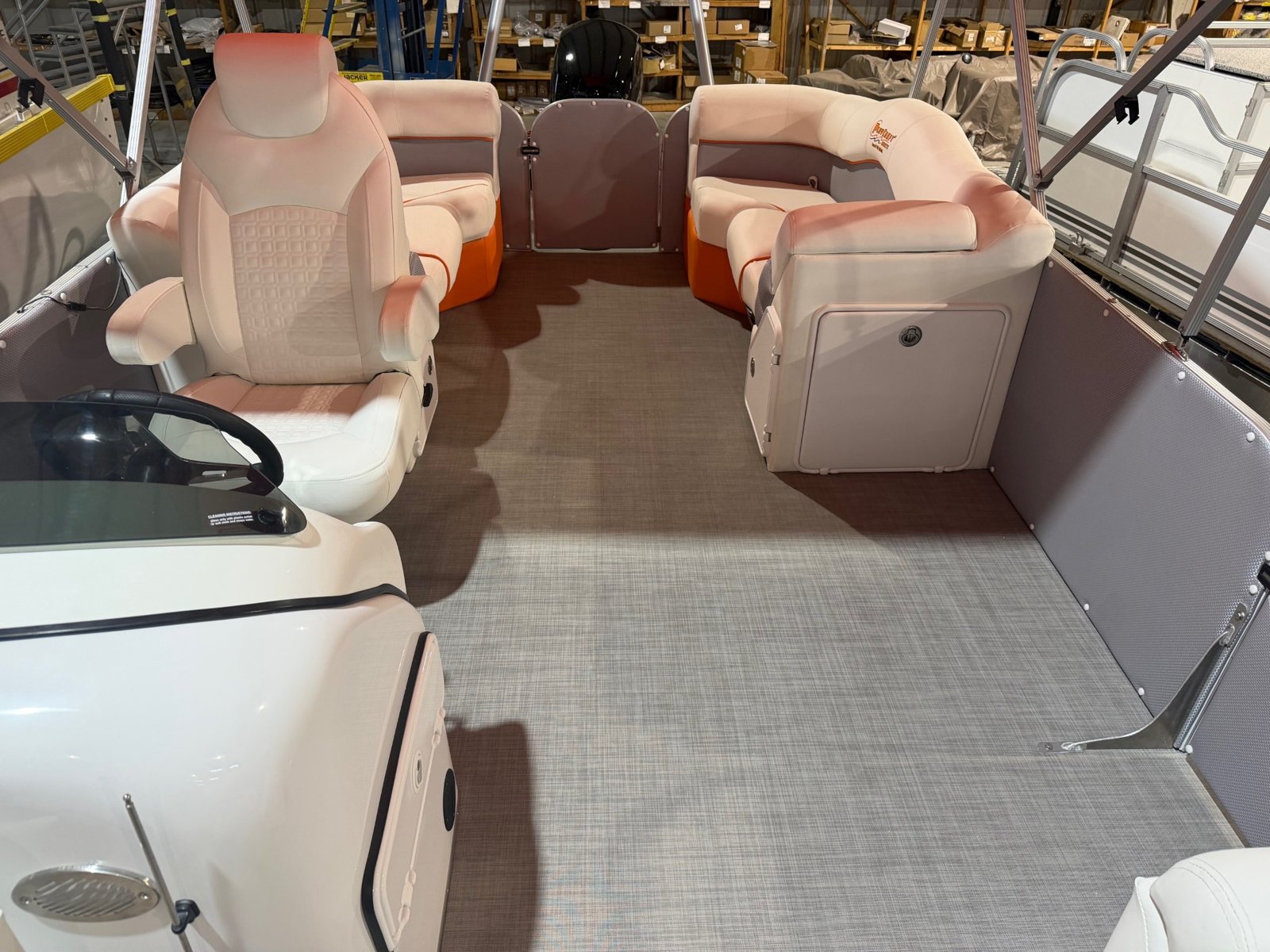 2027 PlayCraft 2300 Infinity – Orange & White – orange interior 04