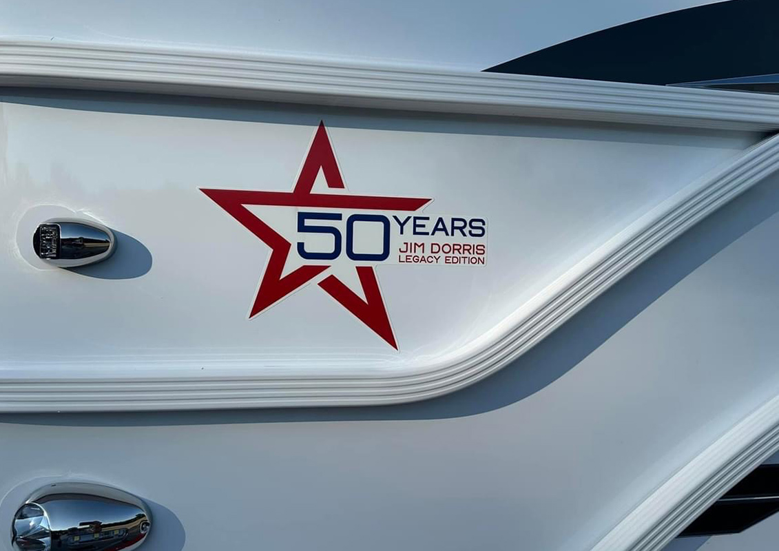 50 Year Fence Graphic Logo